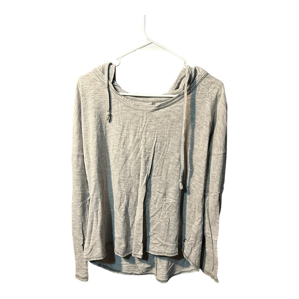 The North Face Gray Relaxed Long Sleeve Hooded Shirt